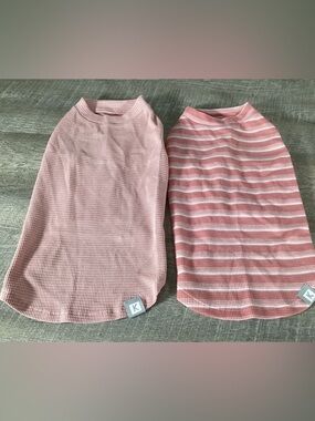 Kyeese Dog Shirt XL 2 Pack Pink Cozy Waffle Knit Pet Apparel NWT